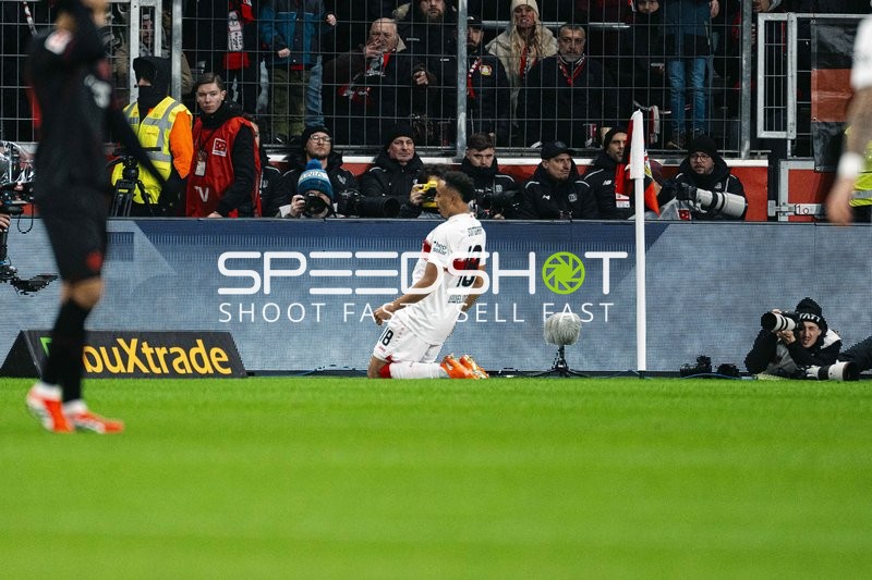 Torjubel von Jamie Leweling (18; VfB Stuttgart)