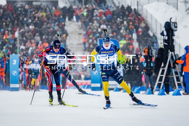 Biathleten in Oberhof Verfolgung