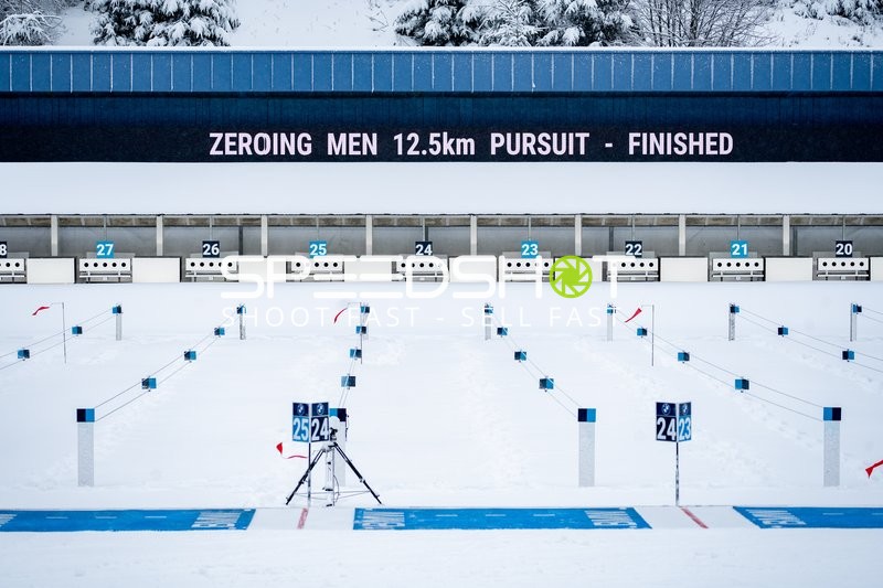 Schießstand nach Verfolgung Männer