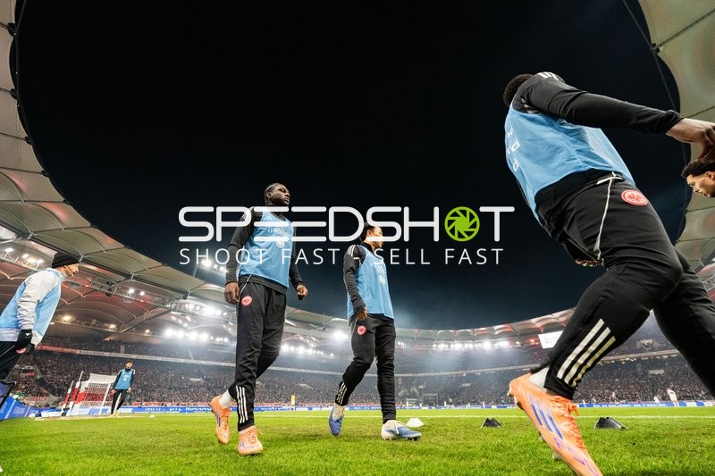 Spieler beim Aufwärmen