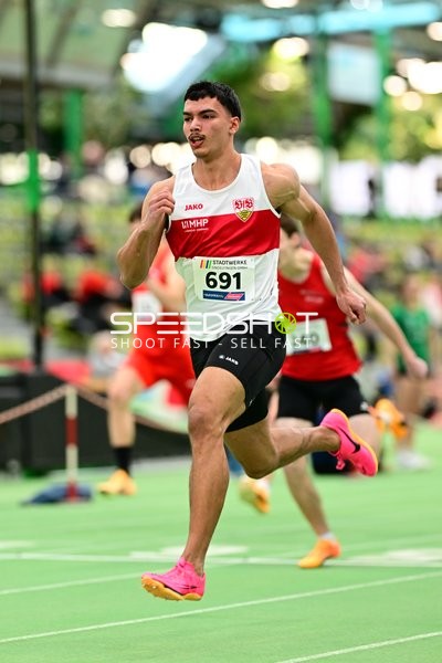 Startnummer 691 sprintet im Glaspalast