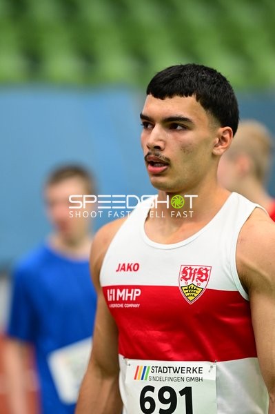 Athlet mit Startnummer 691 im Fokus
