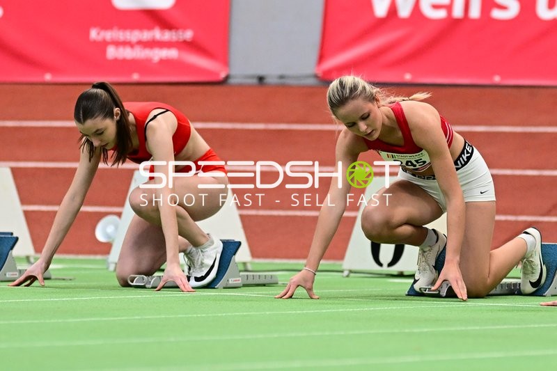Startposition beim Sprint im Glaspalast