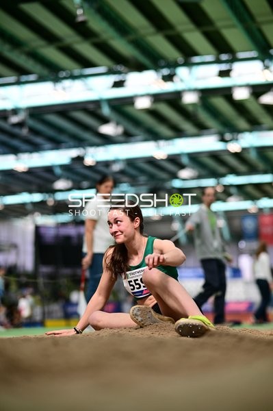 Athletin mit Startnummer 559 im Glaspalast