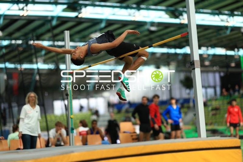 Athlet beim Hochsprung