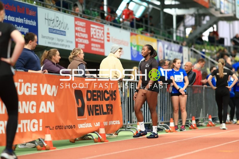 Athletin bereitet sich vor