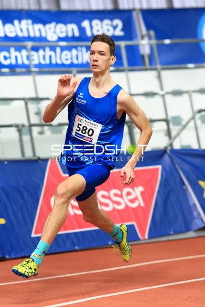 Startnummer 580 sprintet im Glaspalast