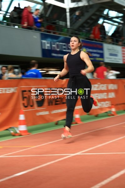 Athletin sprintet im Glaspalast