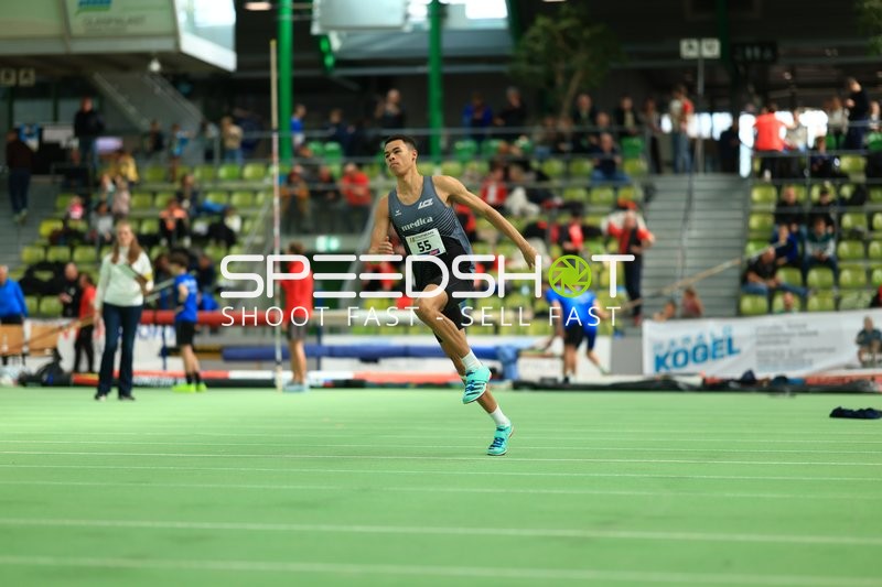 Startnummer 55 sprintet im Glaspalast