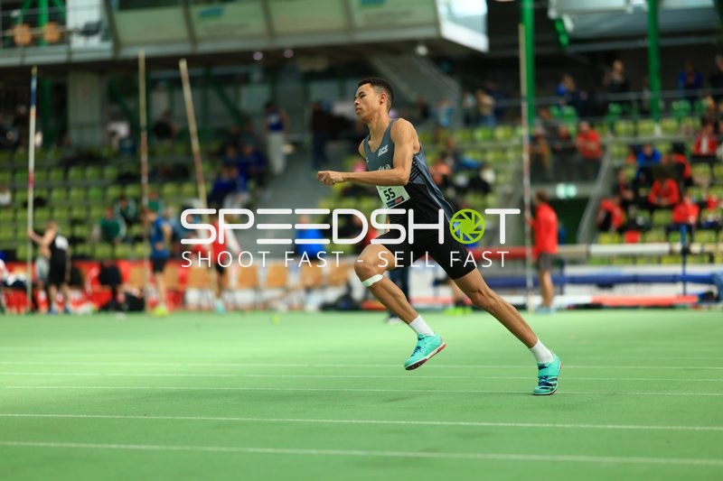 Startnummer 55 sprintet im Glaspalast