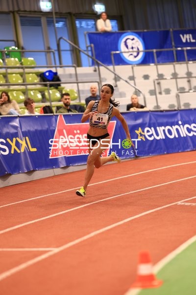 Startnummer 41 sprintet im Glaspalast