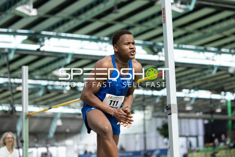 Athlet beim Hochsprung