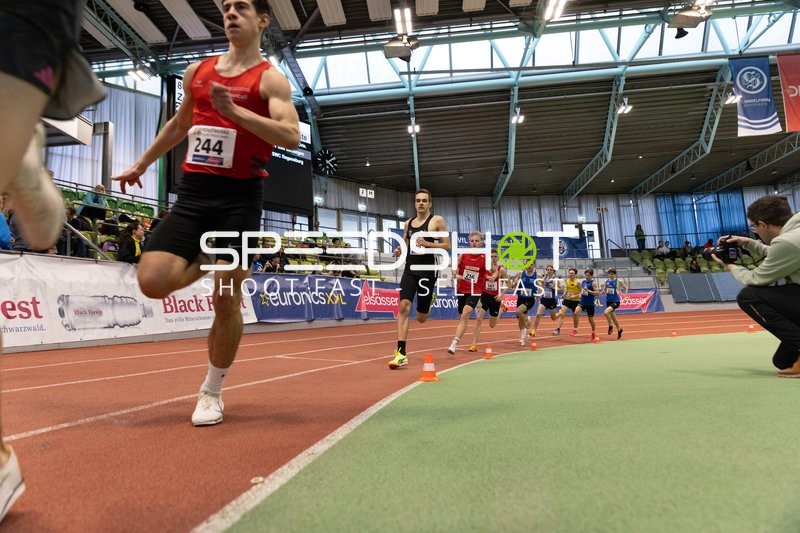 Läufer im Hallenrennen
