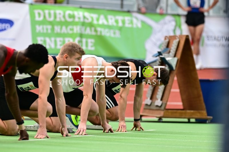 Sprintstart im Glaspalast Sindelfingen