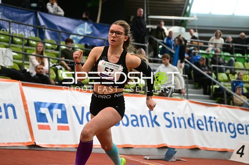 Startnummer 57 sprintet im Glaspalast