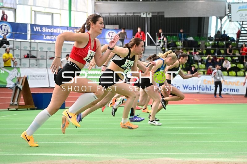 Sprintstart im Glaspalast Sindelfingen