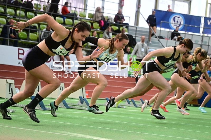 Sprintstart im Glaspalast Sindelfingen