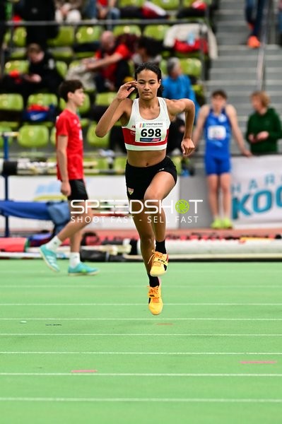 Startnummer 698 sprintet im Glaspalast