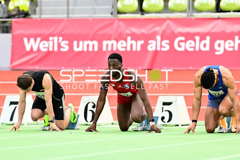 Sprintstart im Glaspalast Sindelfingen