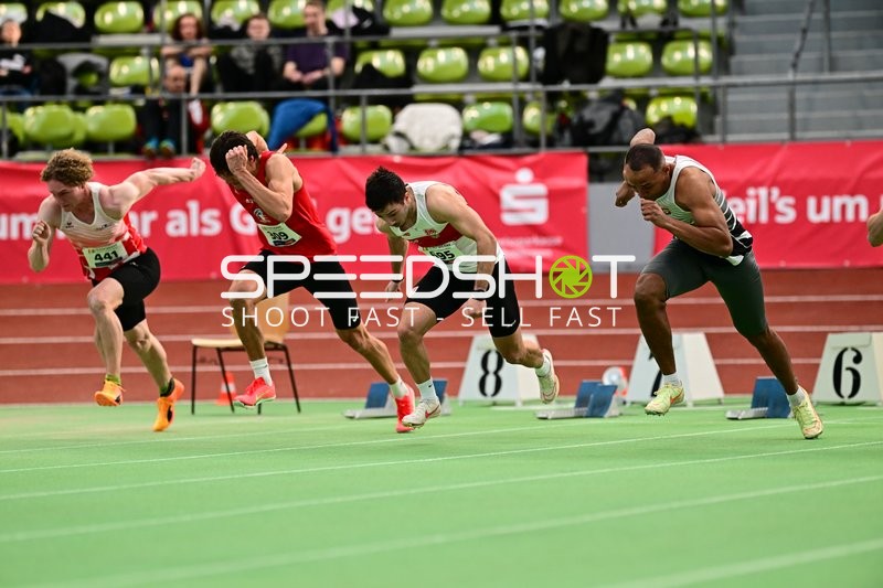 Sprinter starten im Glaspalast
