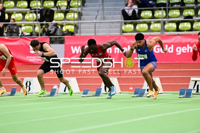 Sprinter starten im Glaspalast