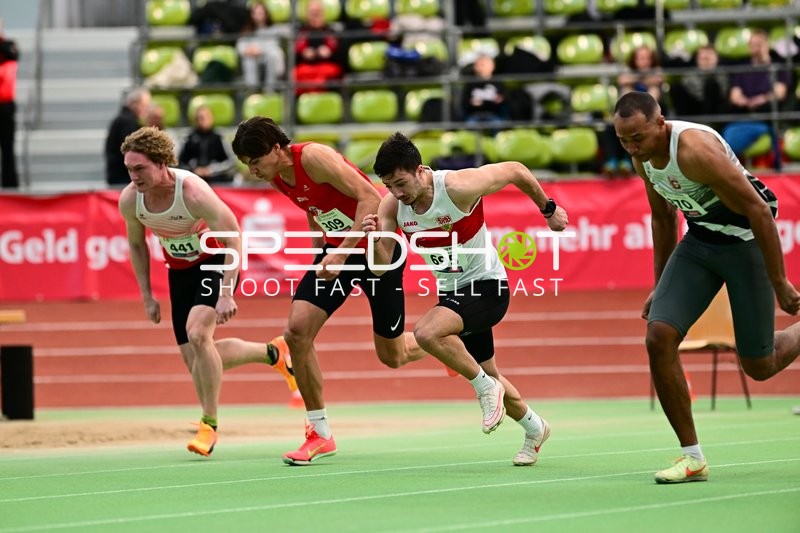 Sprinter starten im Glaspalast
