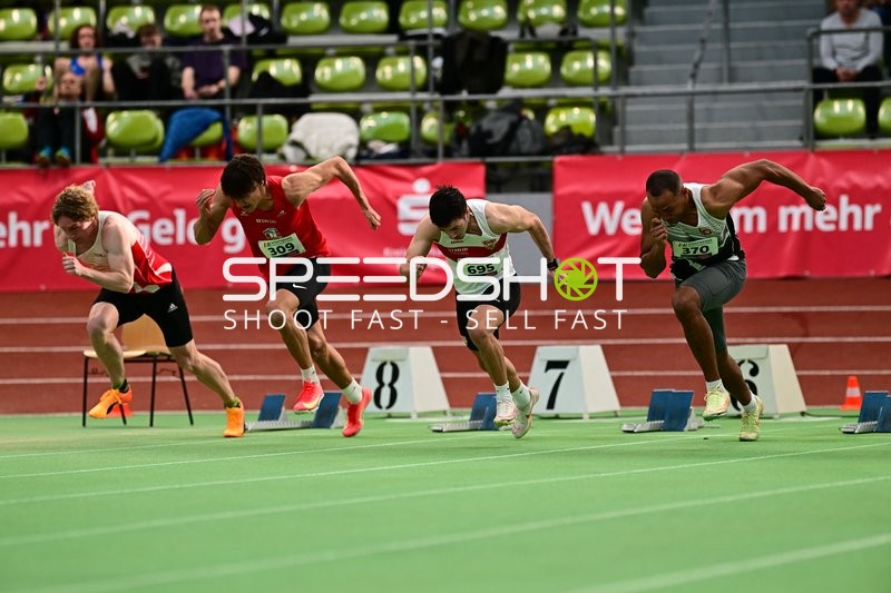 Sprinter starten im Glaspalast