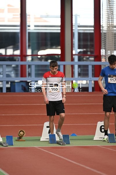 Athleten bereiten sich auf Start vor
