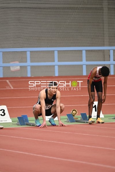 Athleten in Startposition in Erfurt