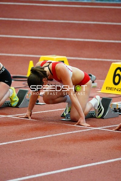 Athletin in Startposition