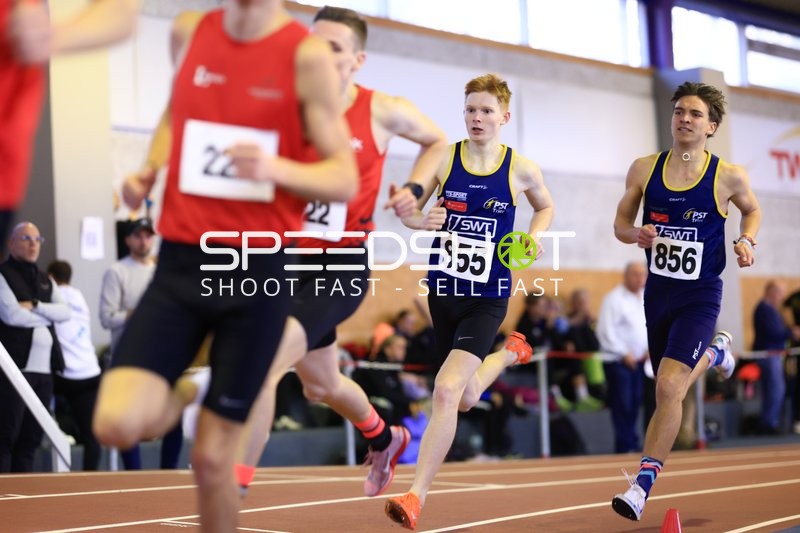 Sprintduell mit Hoppe Maximilian (855; Post-Sportverein Trier) und Knopp Theo (856; Post-Sportverein Trier)