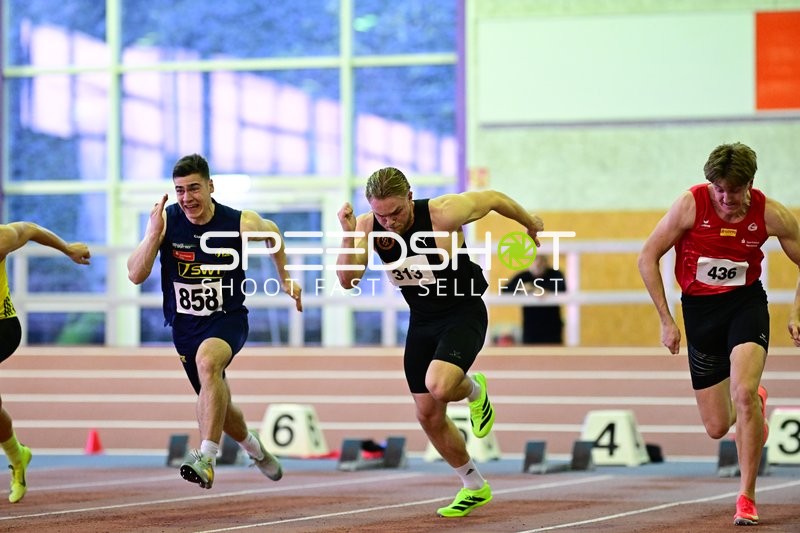 Sprintstart mit Leitz Florian (858; Post-Sportverein Trier), 436; Post-Sportverein Trier und 313; Post-Sportverein Trier