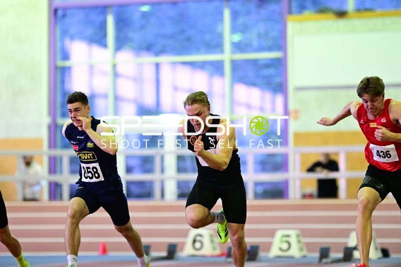 Sprintstart mit Dörrenberg Finn Justus (436; LG Rhein-Wied) und 858; LG Rhein-Wied