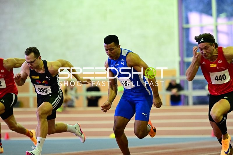 Sprintstart mit Kirstges Pascal (440; LG Rhein-Wied) und Salakiaku Lionel (358; TSV SCHOTT Mainz)