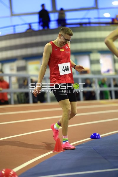 Leichtathletik-Athlet Schlangen Dustin (448; LG Rhein-Wied) in Aktion
