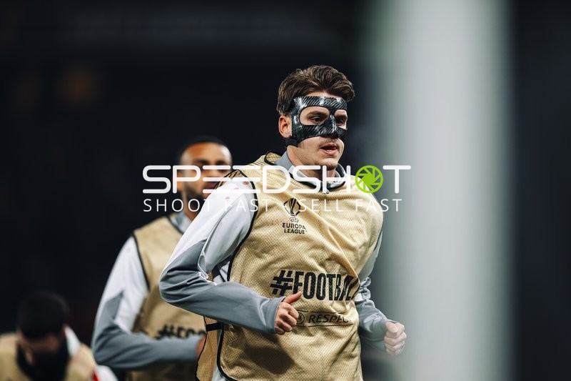 Spieler beim Aufwärmen