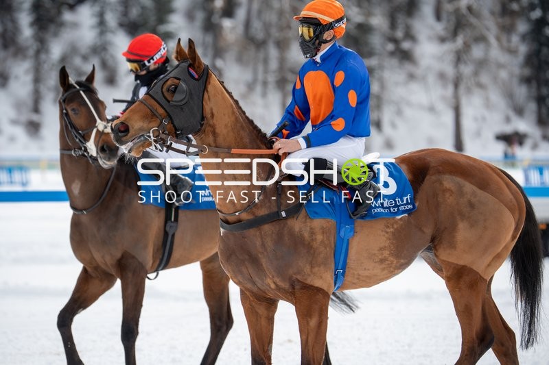 Jockeys bei Pferderennen in St.Moritz