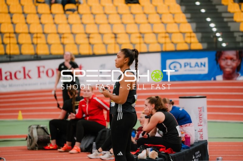 Athletin vor Wettkampf