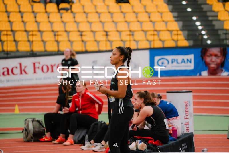 Athletin vor Wettkampf