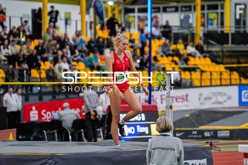 Hochsprung mit Stichling