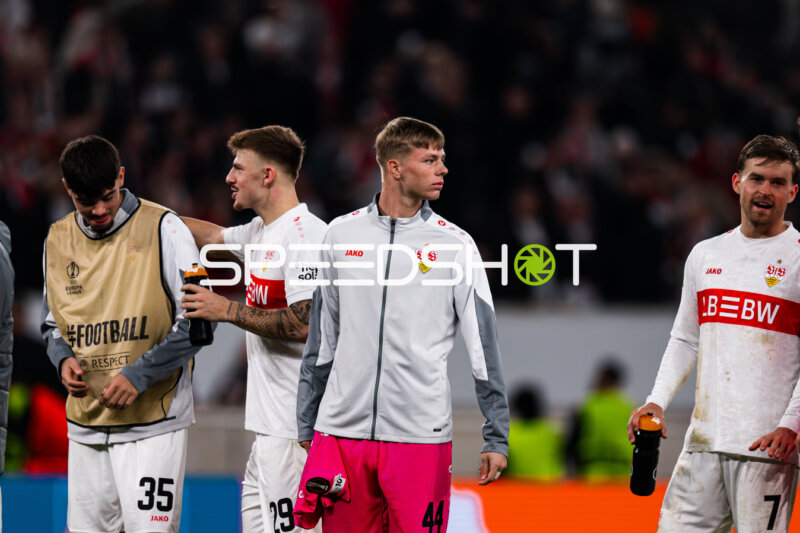Spieler von VfB Stuttgart nach Spiel