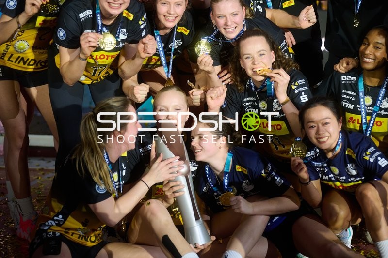 Volleyball Pokalfinale Feier