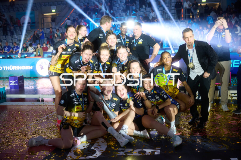 Volleyball Pokalfinale Feier