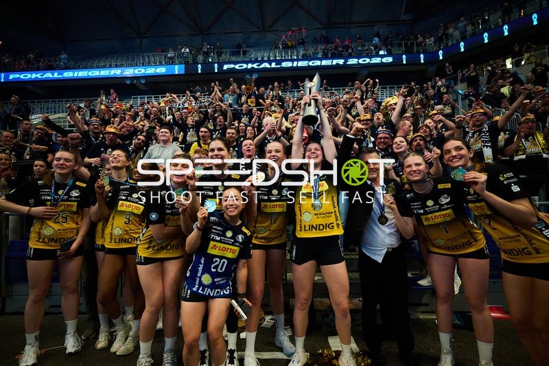 Volleyball Pokalfinale Feier