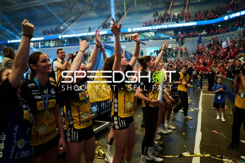 Volleyball Pokalfinale Feier