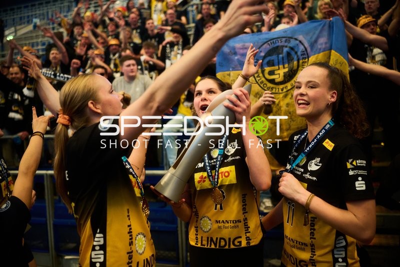 Volleyball Pokalfinale Feier