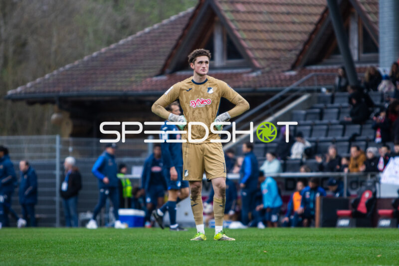Torwart Lukas Petersson (1; TSG Hoffenheim II) in Position