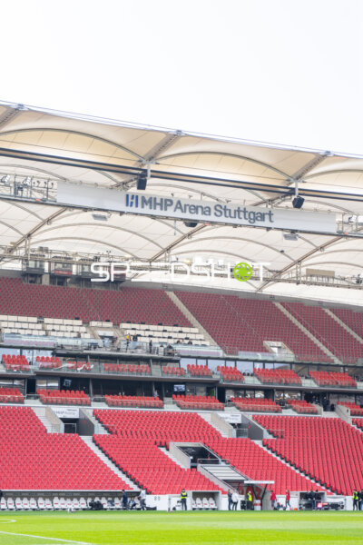 Leere Tribünen in Stuttgart