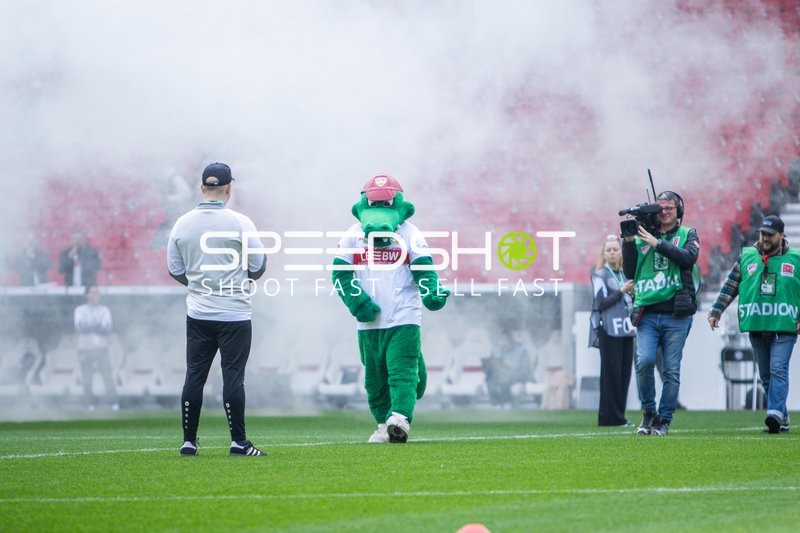 Maskottchen auf dem Spielfeld