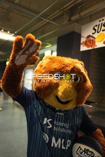 Maskottchen in Aktion